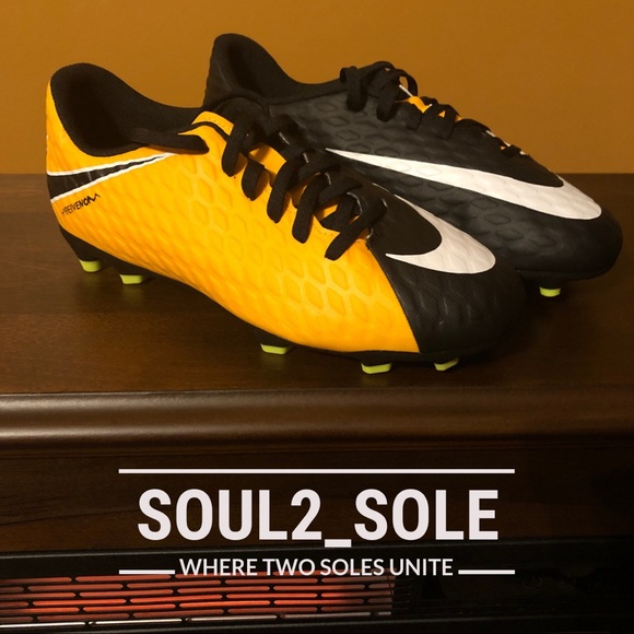 Nike Hypervenom Phade III Sz 4.5Y Soccer Black - Picture 2 of 6